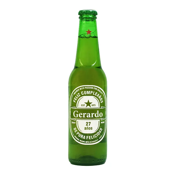 cerveza heineken grabado personalizado